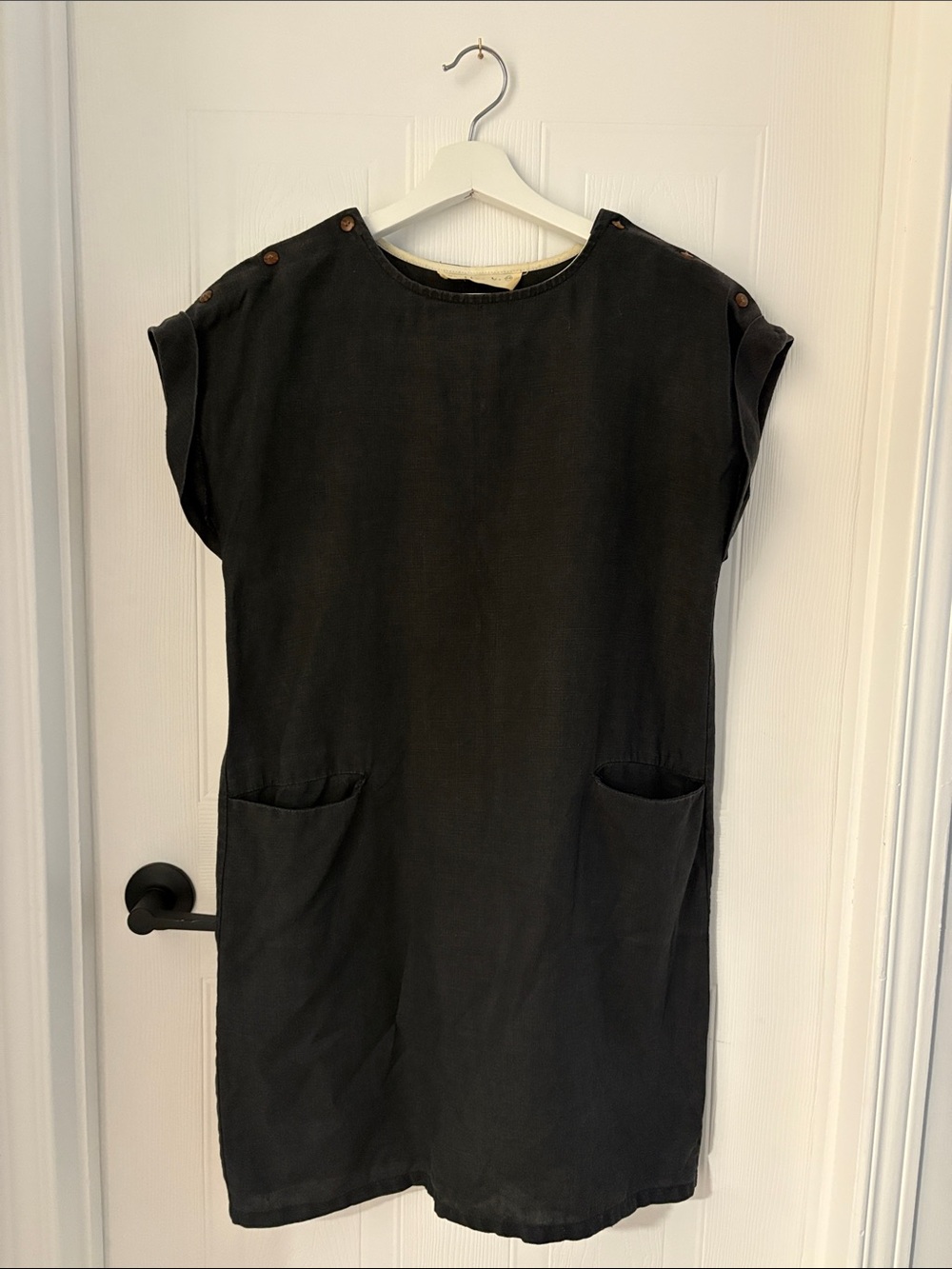 Atelier B Women's Black Midi Pocket Dress